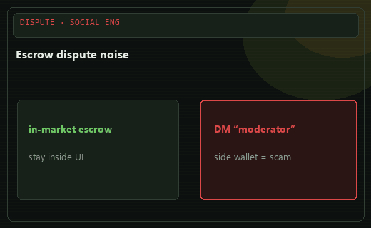 Escrow dispute noise and social-engineering follow-ups