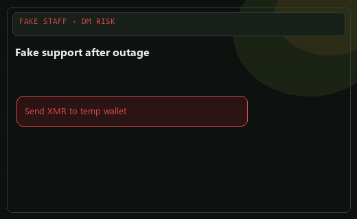 Fake support chats spike after downtime